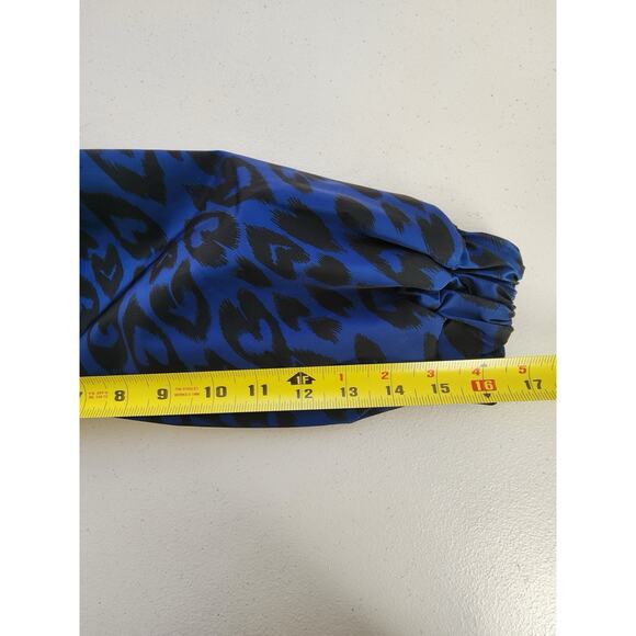 Stella McCartney Kids Jacket Size 14 Years Blue Animal Print Hearts Sherpa Lined - Picture 6 of 12